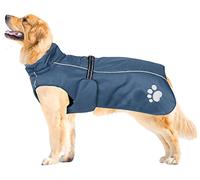 Morezi Dog Coats Waterproof Dog Winter Coat with Padded Fleece Lining Harness D Ring Fit for Labrador Retriever Cockapoo Springer Spaniel Doberman in Cold Weather - Navy - XXL