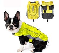 Morezi Dog Warm Coats Jackets Waterproof Coats with Harness Hole Puppy Coat for Small Medium Dogs - Yellow -XXL