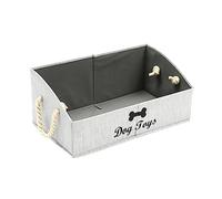Morezi Large Dog Bin - Shallow Baskets for Storage and Organization - Perfect for Living Room, Playroom, Closet, Home - Grey