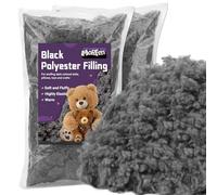 MORFEN 10.58Oz/300g Black Grey Polyfill Stuffing, Pillow Stuffing, Black Fiber Fill, Poly Filling Stuffing for Stuffed Animals, Heat Polyester FiberFill, Premium Polyfill Stuffing for Crochet