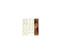 Morfetto 14 Pairs Gold Earrings for Women - 14K Gold Plated Flat Back Earrings Hypoallergenic Surgical Steel Stud Hoop Cartilage Earring Stack Helix Tragus Conch Hoop Ear Piercing Jewellery Star