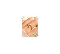 Morfetto 14K Gold Plated Adjustable Rings for Women Pearl& Cubic Zirconia | Hypoallergenic Cute Dainty Stacking Thumb Silver Rings Set Wedding Engagement Promise Ring Non Tarnish Waterproof Jewellery