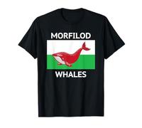 Morfilod Whales Welsh Flag with Whale T-Shirt