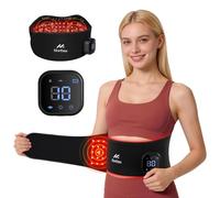 Morfone Cordless Red Light Belt, 660nm & 850nm Infrared Light Belt | With Controller and Timer, Massaging Belt for Waist, Back, Shoulders and Legs, Portable Infrared Belt for Daily Body Care
