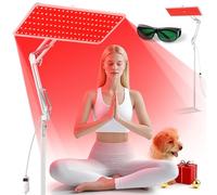 Morfone Red Light Infrared Lamp for Body Face - Tri-Wavelength (660nm, 850nm, 940nm) Infrared Light Lamp Large Panel with Adjustable Stand, Protective Glasses for Home Use, Gift for Women Girls