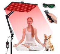Morfone Red Light Infrared Lamp with Wireless Magnetic Remote - Tri-Wavelength (660nm/850nm/940nm) 200 Beads Full Body Panel, Adjustable Stand & Timer for Home Wellness, Gift for Women