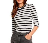 Morgan 3/4 Sleeve Striped T-Shirt, Off White, UK 14-16