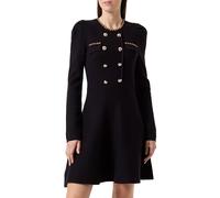 Morgan Button A-Line Sweater Dress, Black, UK 18-20