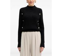 Morgan button-detail ribbed sweater - Black S-M-L