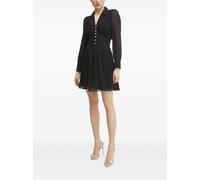 Morgan button-fastening long-sleeve mini dress - Black 34-38-40-42