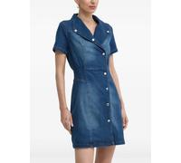 Morgan button-fastening mini dress - Blue 38