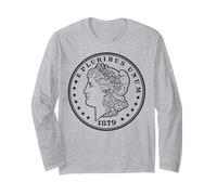 Morgan Dollar 1879 Coin Collector Numismatics USA Coinage Long Sleeve T-Shirt