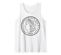 Morgan Dollar 1879 Coin Collector Numismatics USA Coinage Tank Top