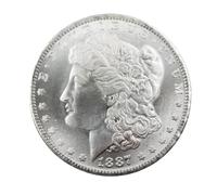 Morgan Dollar 1887 1 Dollar Old Coins Us Coins For Collectors(Gift: One Random eagle rare Coin, Two Coins Received) Individual Coins