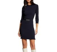 Morgan Embellished Fitted Sweater Dress Navy