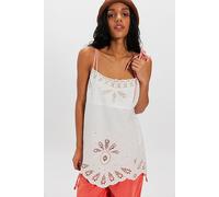 Morgan Embroidered Tunic at Free People in Ivory, Size: Medium - female