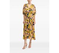 Morgan floral-patterned V-neck midi dress - Yellow 38-40-42-44-46