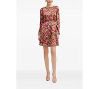 Morgan floral-print long-sleeve mini dress - Neutrals 34-36-38-40-42-44