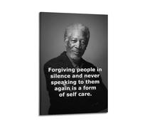 Morgan Freeman Inspirational Quotes Art Canvas Poster Bedroom Living Room Decoration Painting Frame-style 16x24inch(40x60cm)