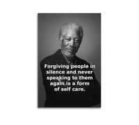 Morgan Freeman Inspirational Quotes Art Canvas Poster Bedroom Living Room Decoration Painting Unframe-style 12x18inch(30x45cm)