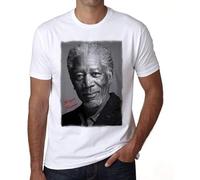 Morgan Freeman Tshirt Herren Mens Fashion Tops T Shirt White