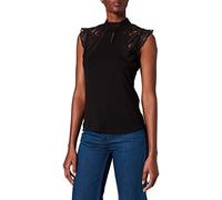 Morgan Lace and Macrame Tank Top, Black, UK 10-12