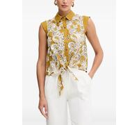 Morgan lace-embellished shirt - Yellow 34-40