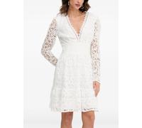 Morgan lace V-neck mini dress - White 38-40-42-44