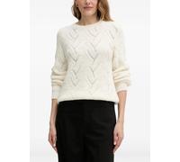 Morgan long-sleeve openwork sweater - Neutrals XL
