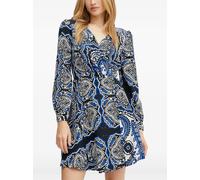 Morgan long-sleeve paisley-print mini dress - Black 34-36-38-40