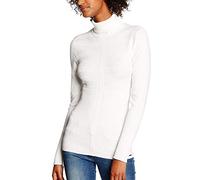 Morgan Long-Sleeved Turtleneck Jumper, White, UK 4