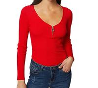 Morgan Long-Sleeved Zip Detail Jumper, Red, UK 4