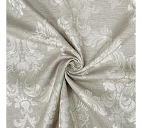 Morgan Luxury Jacquard Floral Damask Curtain Cushion Fabric Roman Blind Material - 2 Metre (200cm x 140cm) (Stone)