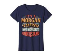 Morgan Name T-Shirt, Women, Navy Blue, X-Small