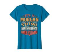 Morgan Name T-Shirt, Women, Sapphire Blue, X-Small