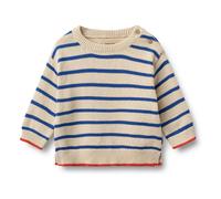Morgan organic cotton striped knit sweater Blue 3 months