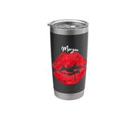 Morgan Red Lips Personalized First Name Stainless Steel Insulated Tumbler