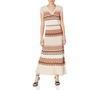 Morgan RMJINI Jacquard Striped Casual Dress, Chamois, UK Size 4 Women