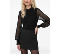 Morgan ruffled long-sleeve blouse - Black XS