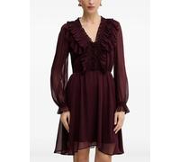 Morgan ruffled long-sleeve mini dress - Purple 34-36-38-40-42-44