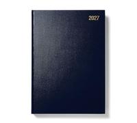 Morgan’s Direct 2027 A4 Diary Day Per Page Navy Blue | Hardback Daily Planner Desk Diary | Office, Home Business Organiser | Work, Appointment & Personal Schedule Planner | Full Page Saturday & Sunday