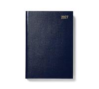 Morgan’s Direct 2027 A5 Diary Day Per Page Navy Blue | Hardback Daily Planner Desk Diary | Office, Home Business Organiser | Work, Appointment & Personal Schedule Planner | Full Page Saturday & Sunday