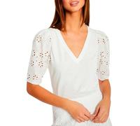 Morgan Short-Sleeved T-Shirt, Off White, UK 6-8