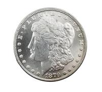 Morgan Silver Dollar 1879 1 Dollar Old Coins Us Coins For Collectors(Gift: One Random Eagle Rare Coin, Two Coins Received) Individual Coins