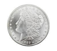 Morgan Silver Dollar 1885 1 Dollar Old Coins Us Coins For Collectors(Gift: One Random Eagle Rare Coin, Two Coins Received) Individual Coins