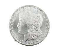 Morgan Silver Dollar 1901 1 Dollar Old Coins Us Coins For Collectors(Gift: One Random Eagle Rare Coin, Two Coins Received) Individual Coins