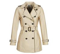 Morgan Straight Button Belted Trench Coat, Beige, UK 8