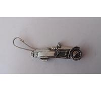 Morgan Super Sport 3 Wheeler 1928 Side View on a zip puller made from Fine English Pewter