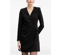 Morgan V-neck single-breasted mini dress - Black 38-42-44