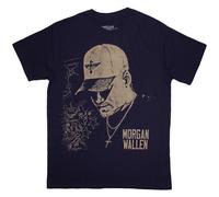 Morgan Wallen Cap Logo T-Shirt in Blue | Size: Medium Morgan Wallen Blue M